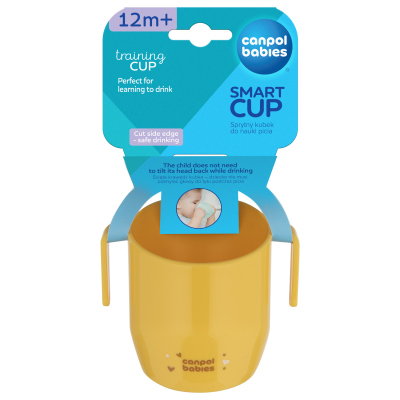 Canpol babies Hrnček tréningový SMART 180 ml 12m+ žltý