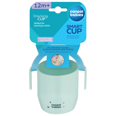 Canpol babies Hrnček tréningový  SMART 180 ml 12m+ tyrkysový