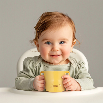 Canpol babies Hrnček tréningový SMART 180 ml 12m+ žltý