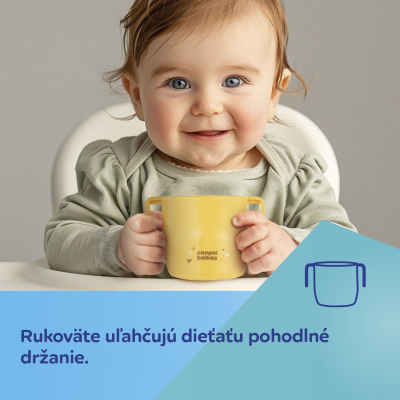 Canpol babies Hrnček tréningový SMART 180 ml 12m+ žltý