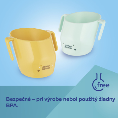 Canpol babies Hrnček tréningový SMART 180 ml 12m+ žltý