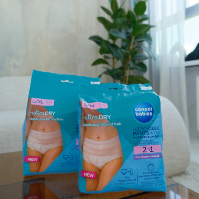 Canpol babies Jednorazové popôrodné nohavičky s vložkou 2v1 S/M 5ks