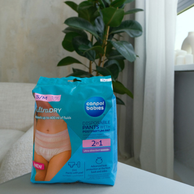 Canpol babies Jednorazové popôrodné nohavičky s vložkou 2v1 S/M 5ks