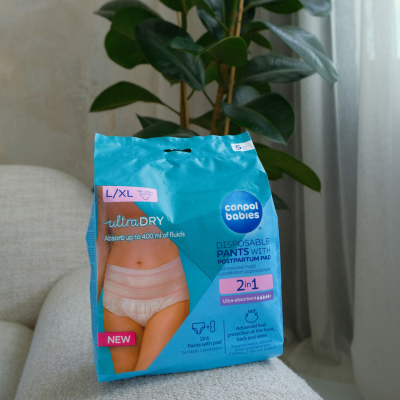 Canpol babies Jednorazové popôrodné nohavičky s vložkou 2v1 L/XL 5ks