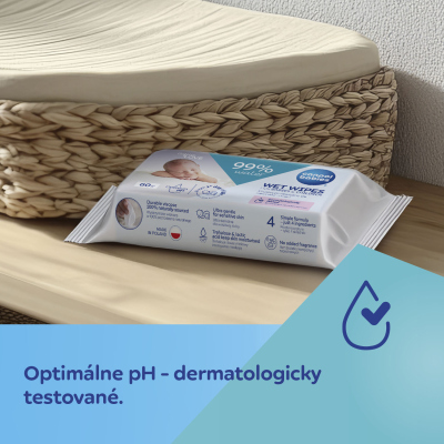 Canpol babies Detské vlhčené obrúsky 99% vody 60ks