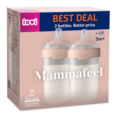 LOVI Set fliaš MAMMAFEEL 250ml 2ks