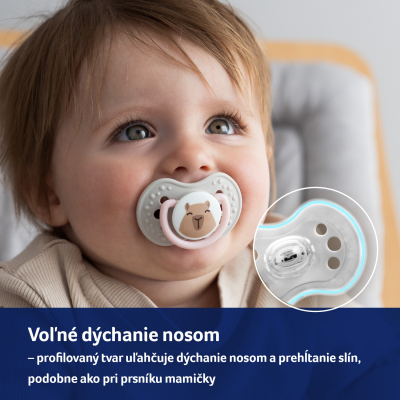 LOVI Cumlík silikónový dynamický CAPICHILL 0-6m 2ks chlapec