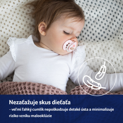 LOVI Cumlík silikónový dynamický CAPICHILL 0-6m 2ks chlapec