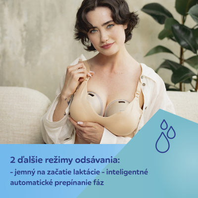 Canpol babies Dvojitá elektrická odsávačka materského mlieka do podprsenky SmartSense