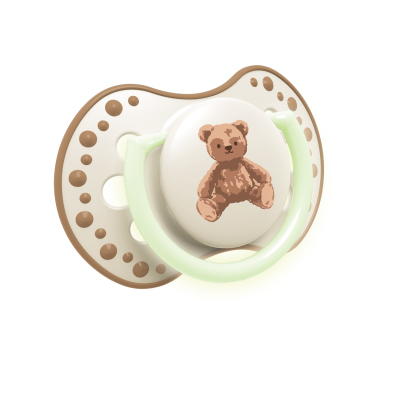 LOVI Cumlík svietiaci silikónový dynamický TEDDY LOVE  0-6m 2ks