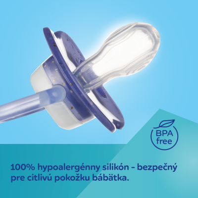 Canpol babies Cumlík svietiaci  silikónový symetrický NIGHTGLOW 6-18m 2ks chlapec