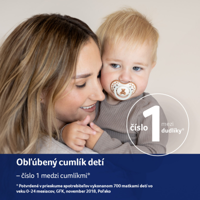 LOVI Cumlík svietiaci silikónový dynamický TEDDY LOVE  0-6m 2ks