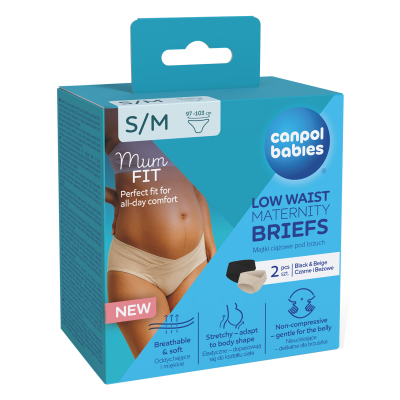 Canpol babies Tehotenské nohavičky s nízkym pásom MumFIT S/M 2ks