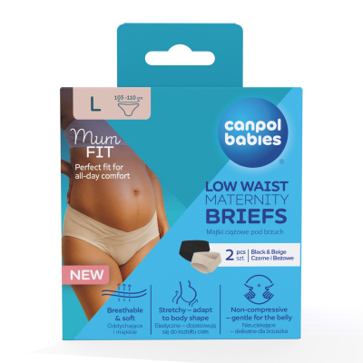 Canpol babies Tehotenské nohavičky s nízkym pásom MumFIT L 2ks